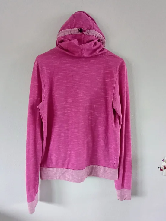 Bench Pink Pullover Hoodie Women’s Large Cowl Neck Lightweight Sweatshirt - Picture 7 of 9
